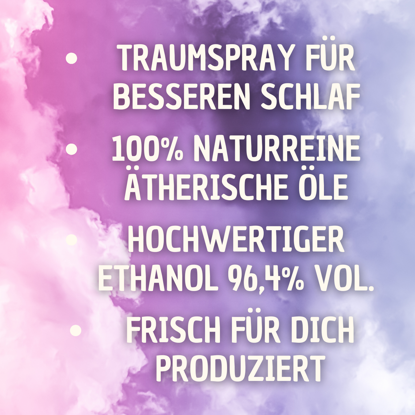 Traumspray/Kissenspray/Raumspray versch. Düfte 100ml Sprühflasche mit 100% naturreinen ätherischen Ölen