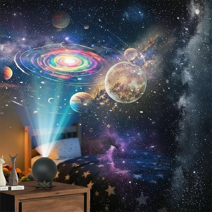 UHD Projektor "Galaxy" mit 12 verschiedenen galaktischen Motiven - USB betrieben mit automatischer Abschaltfunktion für magische Atmosphäre